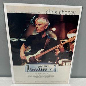 CHRIS CHANEY of ALANIS MORISSETTE - AGUILAR AMPS - 2001 Print Advertisement